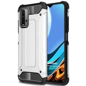 Microsonic Xiaomi Redmi 9T Rugged Armor Gümüş Kılıf