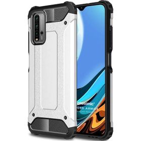 Microsonic Xiaomi Redmi 9T Rugged Armor Gümüş Kılıf