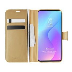 Microsonic Xiaomi Redmi K20 Delux Leather Wallet Gold Kılıf