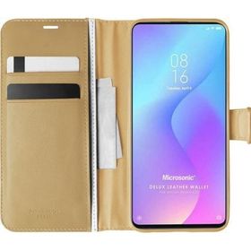 Microsonic Xiaomi Redmi K20 Delux Leather Wallet Gold Kılıf