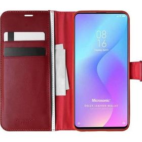 Microsonic Xiaomi Redmi K20 Delux Leather Wallet Kırmızı Kılıf