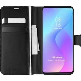 Microsonic Xiaomi Redmi K20 Delux Leather Wallet Siyah Kılıf