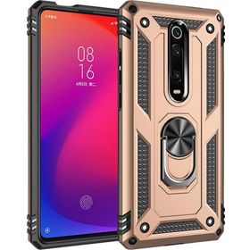 Microsonic Xiaomi Redmi K20 Military Ring Holder Gold Kılıf