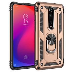 Microsonic Xiaomi Redmi K20 Military Ring Holder Gold Kılıf