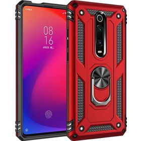 Microsonic Xiaomi Redmi K20 Military Ring Holder Kırmızı Kılıf