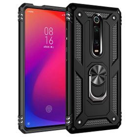 Microsonic Xiaomi Redmi K20 Military Ring Holder Siyah Kılıf