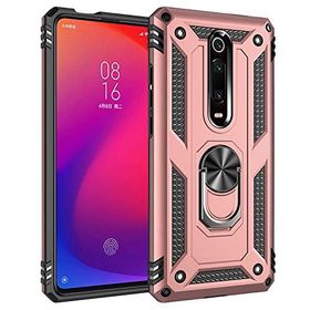 Microsonic Xiaomi Redmi K20 Uyumlu Military Ring Holder Rose Gold Kılıf