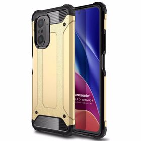 Microsonic Xiaomi Redmi K40 Rugged Armor Gold Cep Telefonu Kılıfı