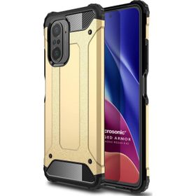 Microsonic Xiaomi Redmi K40 Rugged Armor Gold Cep Telefonu Kılıfı
