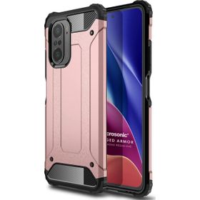 Microsonic Xiaomi Redmi K40 Rugged Armor Rose Gold Cep Telefonu Kılıfı