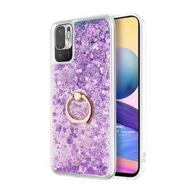 Microsonic Xiaomi Redmi Note 10 5G Glitter Liquid Holder Mor Cep Telefonu Kılıfı