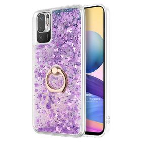 Microsonic Xiaomi Redmi Note 10 5G Glitter Liquid Holder Mor Cep Telefonu Kılıfı
