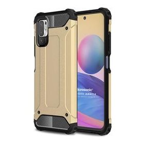 Microsonic Xiaomi Redmi Note 10 5G Rugged Armor Gold Cep Telefonu Kılıfı