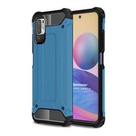 Microsonic Xiaomi Redmi Note 10 5G Rugged Armor Mavi Cep Telefonu Kılıfı
