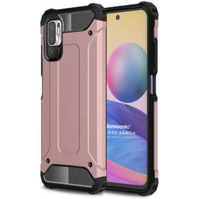 Microsonic Xiaomi Redmi Note 10 5G Rugged Armor Rose Gold Cep Telefonu Kılıfı