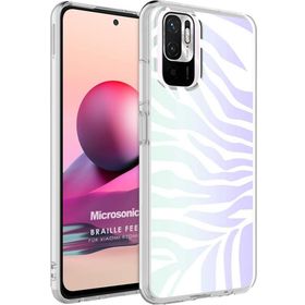 Microsonic Xiaomi Redmi Note 10 Braille Feel Desenli Zebra Cep Telefonu Kılıfı