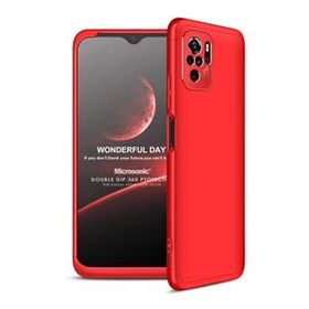 Microsonic Xiaomi Redmi Note 10 Double Dip 360 Protective Kırmızı Cep Telefonu Kılıfı