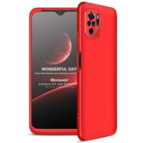 Microsonic Xiaomi Redmi Note 10 Double Dip 360 Protective Kırmızı Cep Telefonu Kılıfı