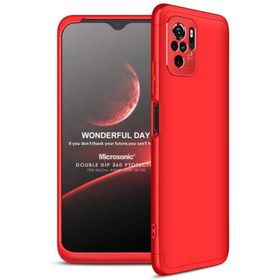Microsonic Xiaomi Redmi Note 10 Double Dip 360 Protective Kırmızı Cep Telefonu Kılıfı