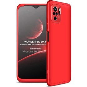 Microsonic Xiaomi Redmi Note 10 Double Dip 360 Protective Kırmızı Cep Telefonu Kılıfı