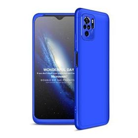 Microsonic Xiaomi Redmi Note 10 Double Dip 360 Protective Mavi Cep Telefonu Kılıfı