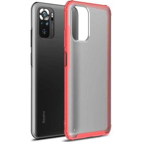 Microsonic Xiaomi Redmi Note 10 Frosted Frame Kırmızı Kılıf