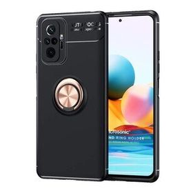 Microsonic Xiaomi Redmi Note 10 Kickstand Ring Holder Siyah Kılıf