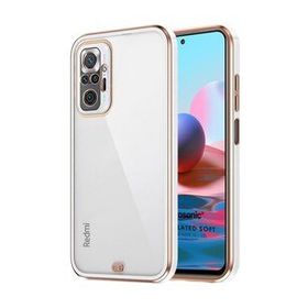 Microsonic Xiaomi Redmi Note 10 Laser Plated Soft Beyaz Kılıf