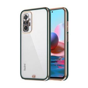 Microsonic Xiaomi Redmi Note 10 Laser Plated Soft Koyu Yeşil Kılıf