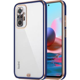 Microsonic Xiaomi Redmi Note 10 Laser Plated Soft Lacivert Kılıf