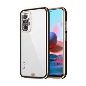 Microsonic Xiaomi Redmi Note 10 Laser Plated Soft Siyah Kılıf