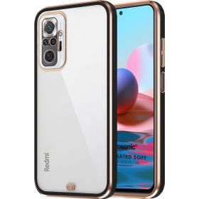 Microsonic Xiaomi Redmi Note 10 Laser Plated Soft Siyah Kılıf