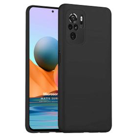 Microsonic Xiaomi Redmi Note 10 Matte Silicone Siyah Kılıf