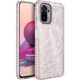 Microsonic Xiaomi Redmi Note 10 Prism Hybrid Pembe Kılıf