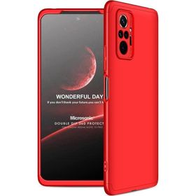 Microsonic Xiaomi Redmi Note 10 Pro Double Dip 360 Protective Kırmızı Cep Telefonu Kılıfı