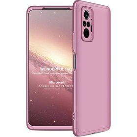 Microsonic Xiaomi Redmi Note 10 Pro Double Dip 360 Protective Rose Gold Cep Telefonu Kılıfı