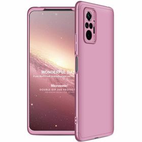 Microsonic Xiaomi Redmi Note 10 Pro Double Dip 360 Protective Rose Gold Cep Telefonu Kılıfı