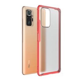 Microsonic Xiaomi Redmi Note 10 Pro Frosted Frame Kırmızı Kılıf
