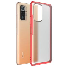 Microsonic Xiaomi Redmi Note 10 Pro Frosted Frame Kırmızı Kılıf