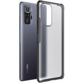 Microsonic Xiaomi Redmi Note 10 Pro Frosted Frame Siyah Kılıf