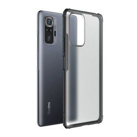 Microsonic Xiaomi Redmi Note 10 Pro Frosted Frame Siyah Kılıf