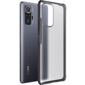 Microsonic Xiaomi Redmi Note 10 Pro Frosted Frame Siyah Kılıf