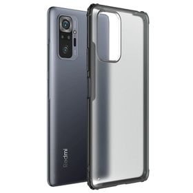 Microsonic Xiaomi Redmi Note 10 Pro Frosted Frame Siyah Kılıf