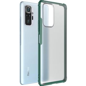 Microsonic Xiaomi Redmi Note 10 Pro Frosted Frame Yeşil Kılıf