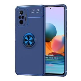 Microsonic Xiaomi Redmi Note 10 Pro Kickstand Ring Holder Lacivert Cep Telefonu Kılıfı