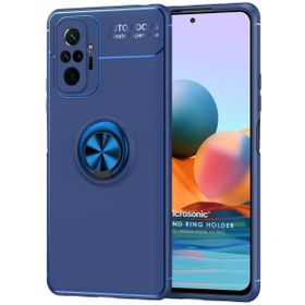 Microsonic Xiaomi Redmi Note 10 Pro Kickstand Ring Holder Lacivert Cep Telefonu Kılıfı