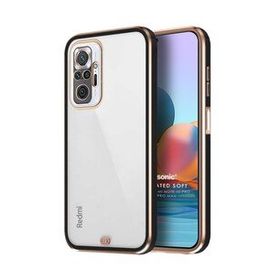 Microsonic Xiaomi Redmi Note 10 Pro Laser Plated Soft Siyah Kılıf
