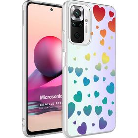 Microsonic Xiaomi Redmi Note 10 Pro Max Braille Feel Desenli Heart Cep Telefonu Kılıfı