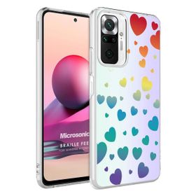 Microsonic Xiaomi Redmi Note 10 Pro Max Braille Feel Desenli Heart Cep Telefonu Kılıfı
