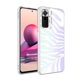 Microsonic Xiaomi Redmi Note 10 Pro Max Braille Feel Desenli Zebra Cep Telefonu Kılıfı
